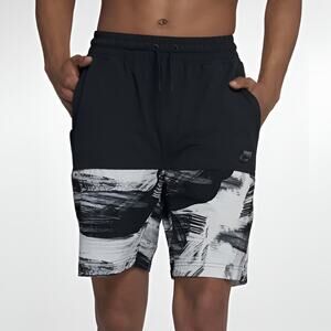 Nike Mens Athleisure NSW Franchise GX1 Woven Nylon Active Shorts Size XL Black‎